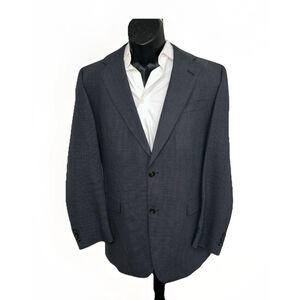 Austin Reed 42L Navy Nailhead Two Button Blazer No Size Tag See Measurments